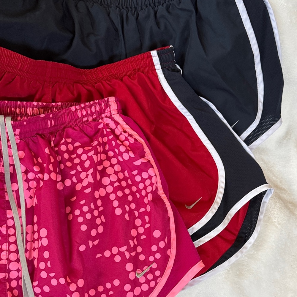 3 Athletic Shorts - Black, Red, Pink